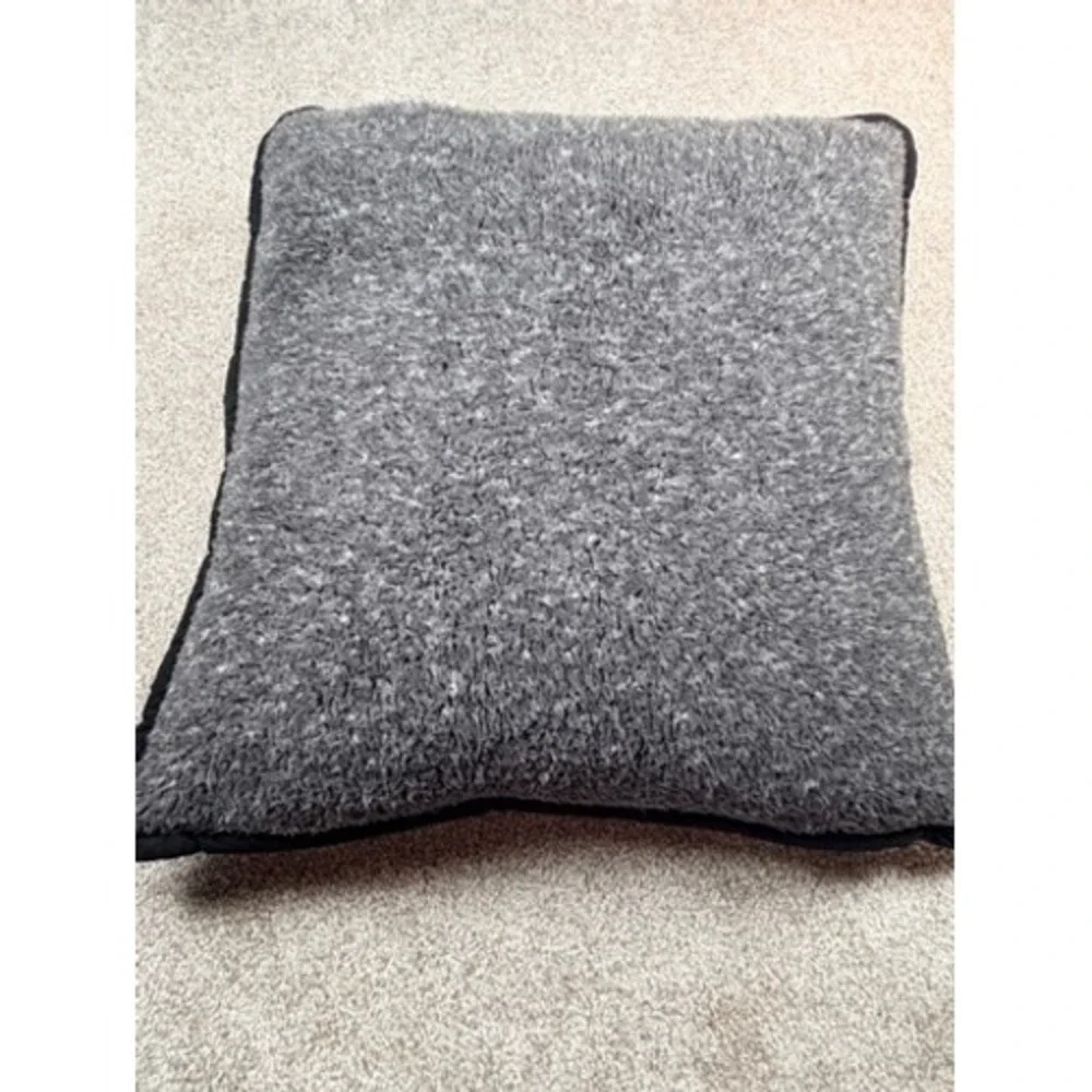 UGG Reversible Faux Shearling Sherpa Throw Pillow White Grey Black 20x20